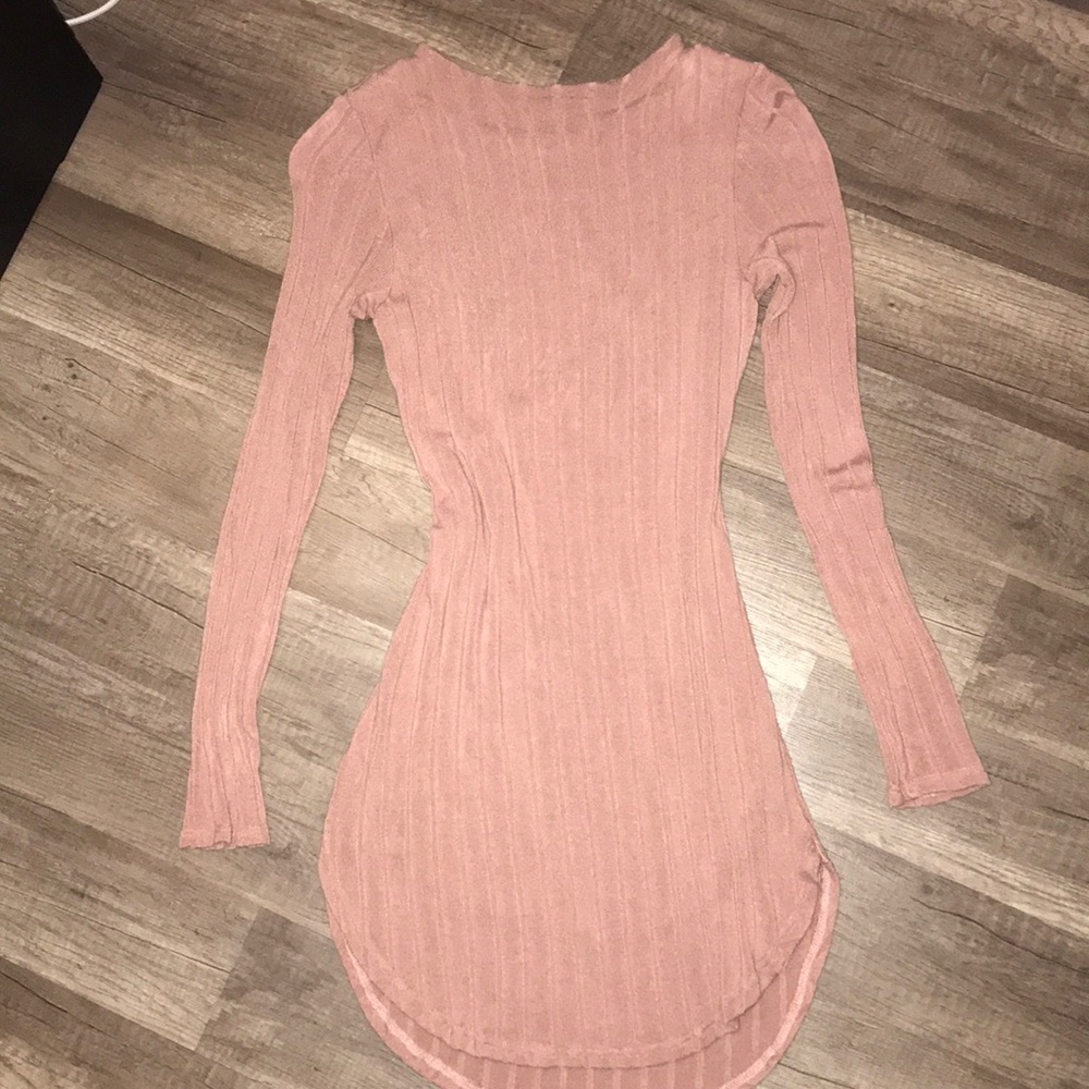 Pink mini dress
